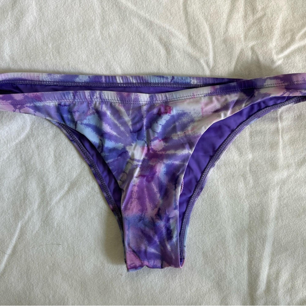 Jolyn Swimwear Stylish Angela Bikini Bottom - rare discontinued purple tie-dye!